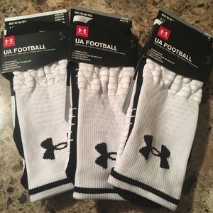 New Under Armour UA Football Crew Socks Medium 3pr